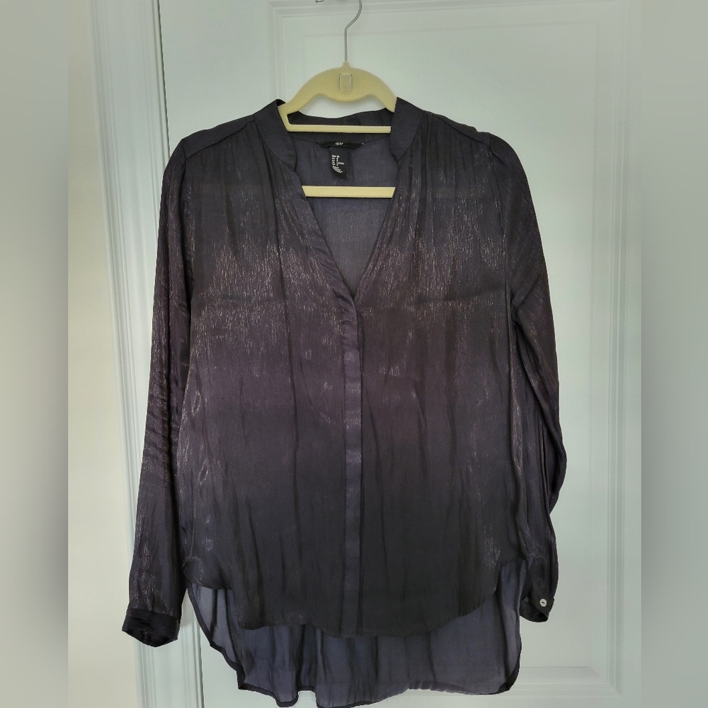 H&M Grey Blouse Size 8